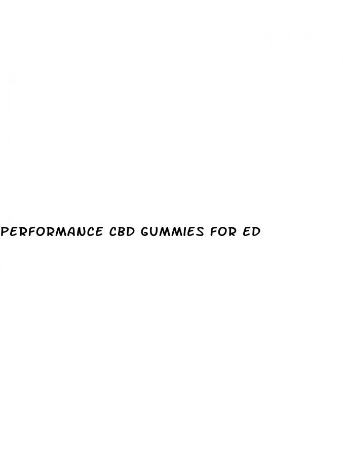 performance cbd gummies for ed