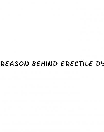 reason behind erectile dysfunction