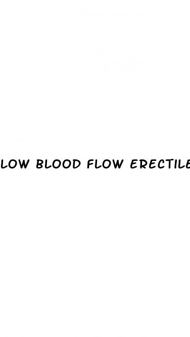 low blood flow erectile dysfunction