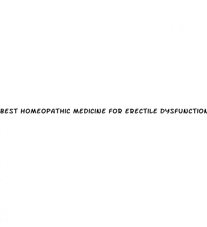 best homeopathic medicine for erectile dysfunction