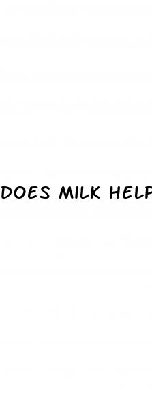 does milk help with erectile dysfunction