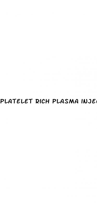 platelet rich plasma injection for erectile dysfunction