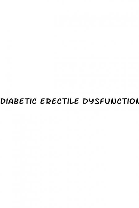 diabetic erectile dysfunction medicine