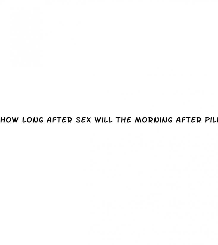 how long after sex will the morning after pill work