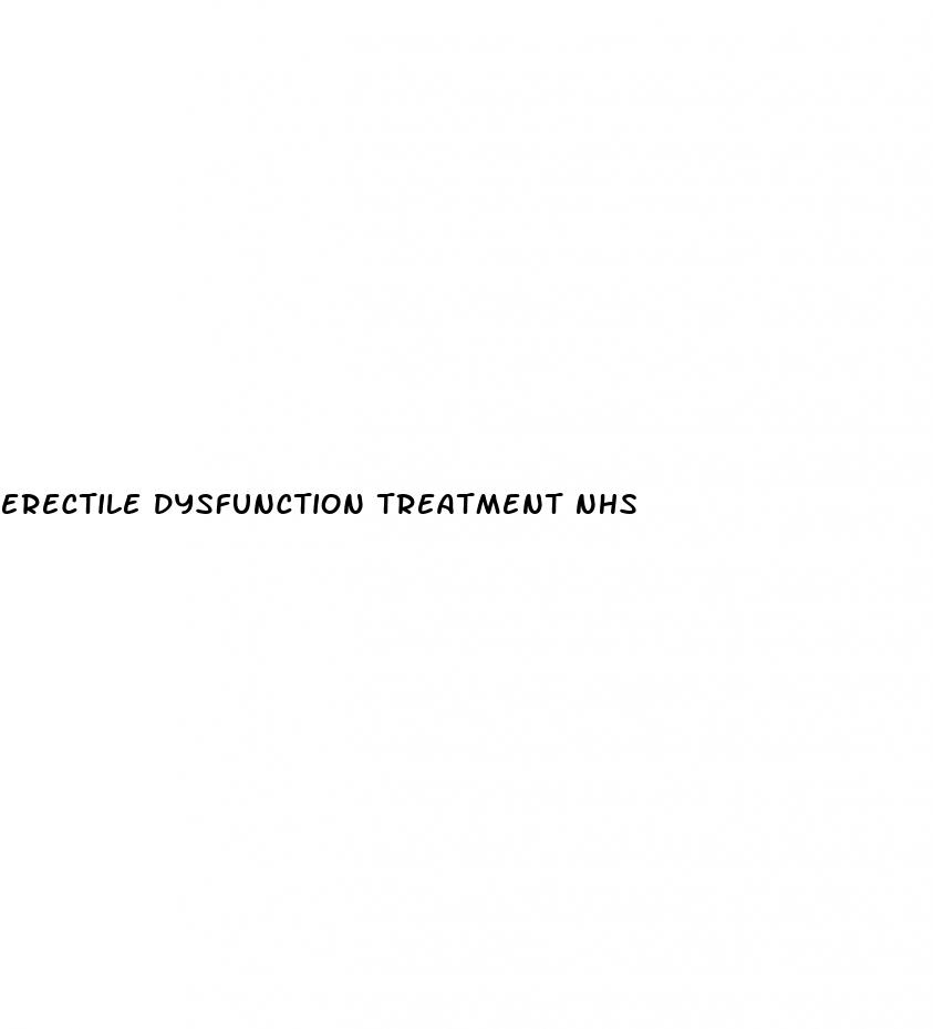 erectile dysfunction treatment nhs