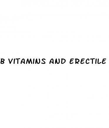 b vitamins and erectile dysfunction