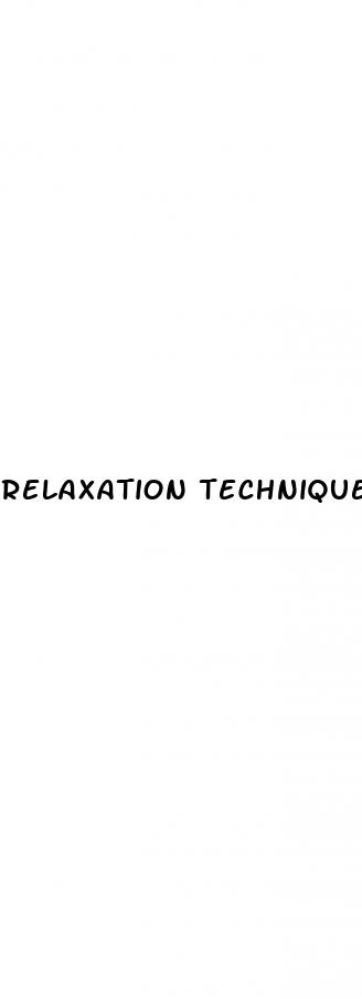 relaxation techniques for erectile dysfunction