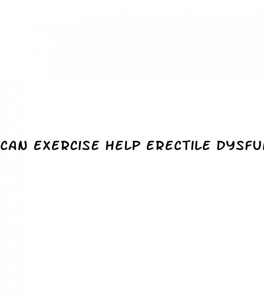 can exercise help erectile dysfunction