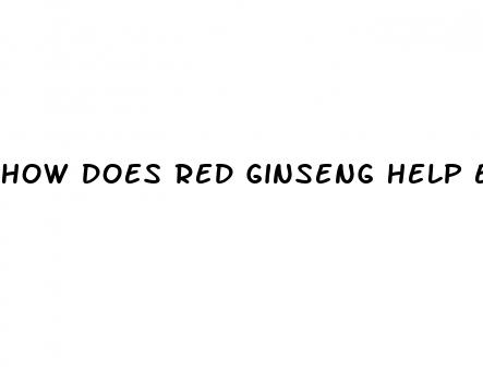 how does red ginseng help erectile dysfunction