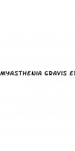 myasthenia gravis erectile dysfunction