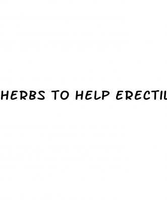 herbs to help erectile dysfunction