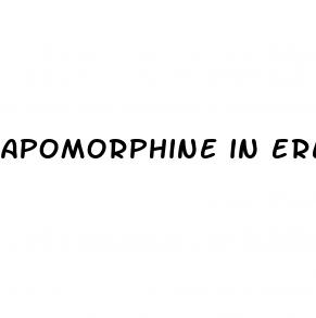 apomorphine in erectile dysfunction