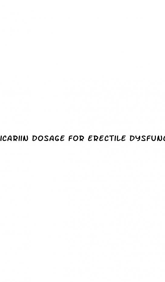 icariin dosage for erectile dysfunction