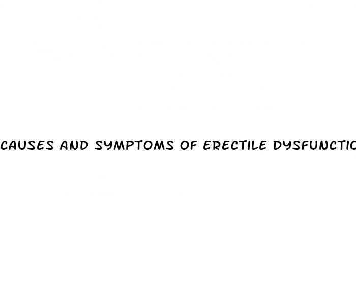 causes and symptoms of erectile dysfunction