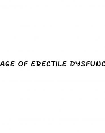 age of erectile dysfunction