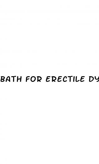 bath for erectile dysfunction