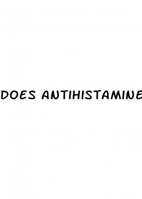 does antihistamine help erectile dysfunction