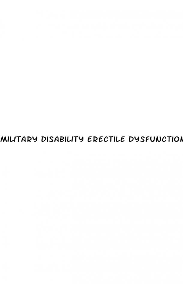 military disability erectile dysfunction