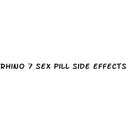 rhino 7 sex pill side effects