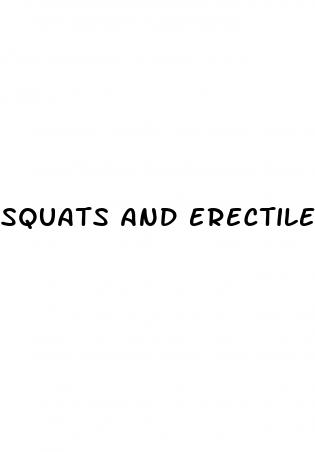 squats and erectile dysfunction