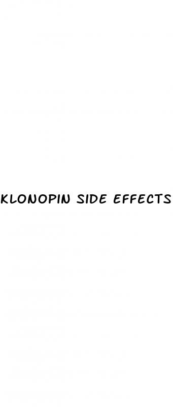 klonopin side effects erectile dysfunction