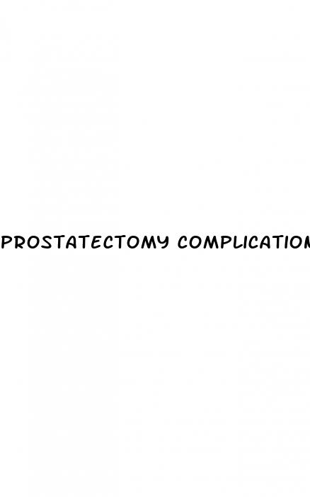 prostatectomy complications erectile dysfunction