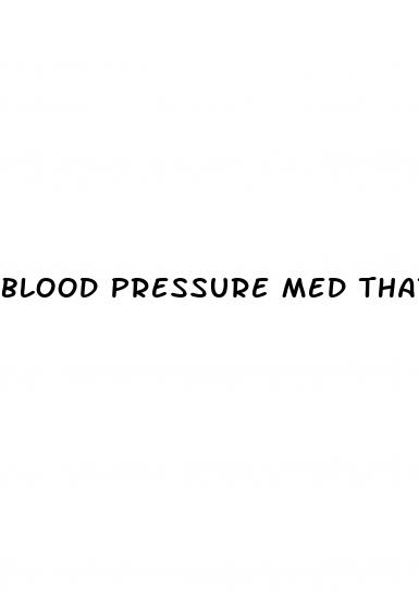 blood pressure med that cause erectile dysfunction