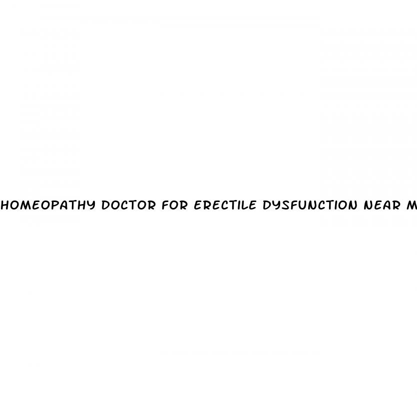 homeopathy doctor for erectile dysfunction near me