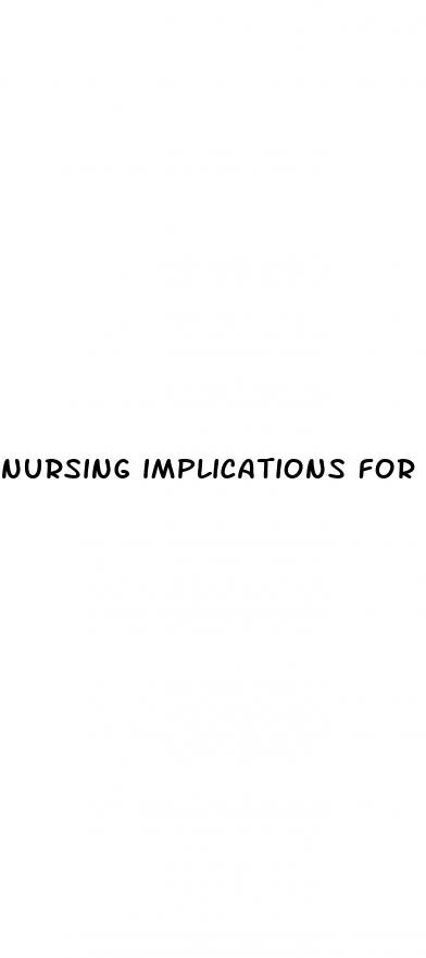 nursing implications for erectile dysfunction