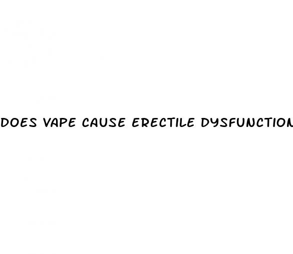 does vape cause erectile dysfunction