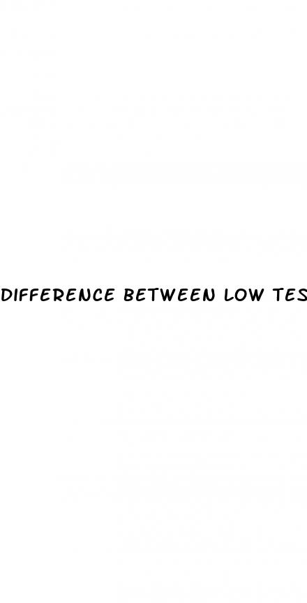 difference between low testosterone and erectile dysfunction