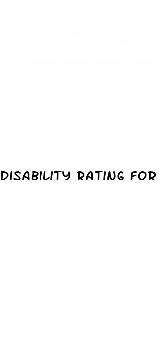 disability rating for erectile dysfunction